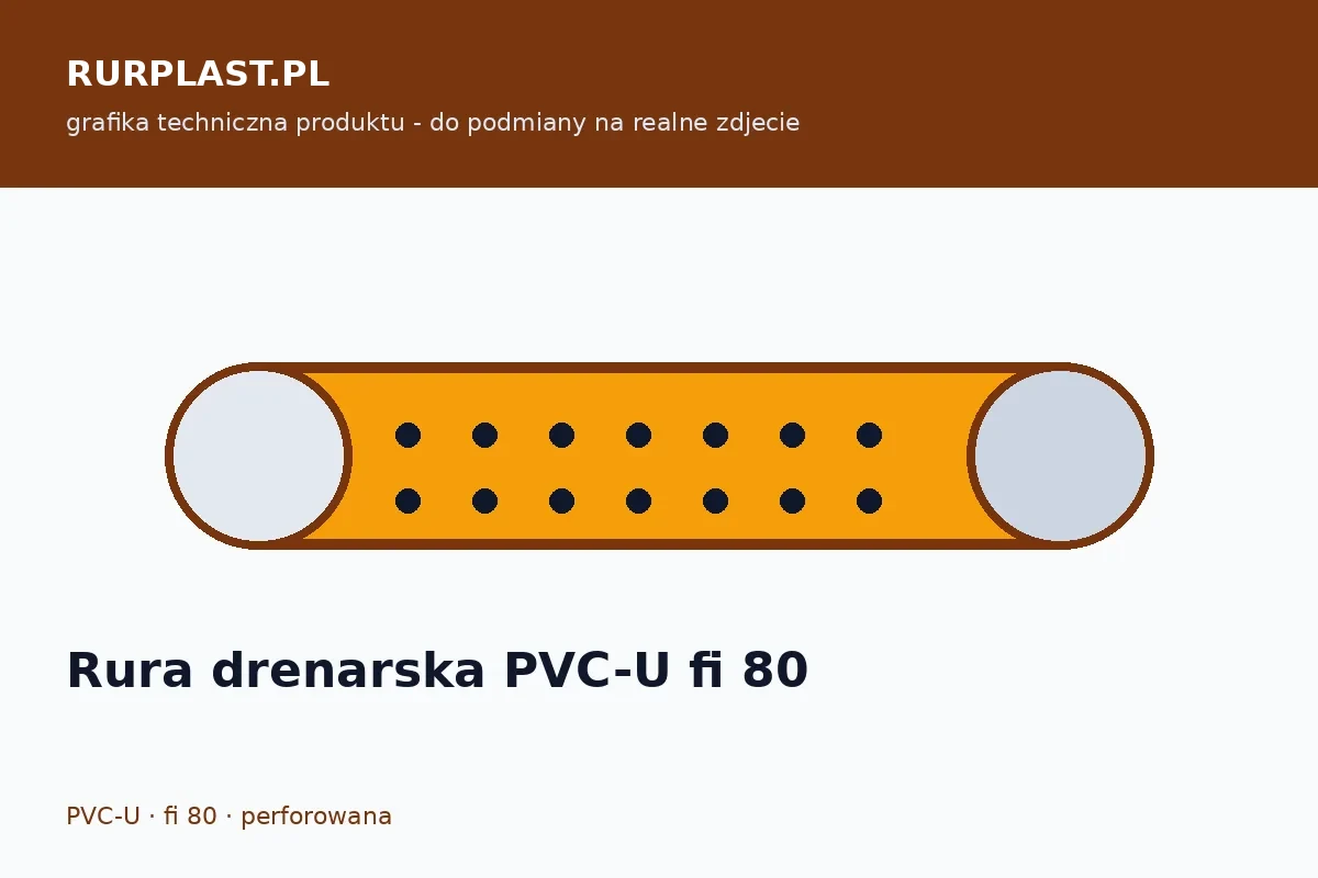 Rura drenarska PVC-U fi 80