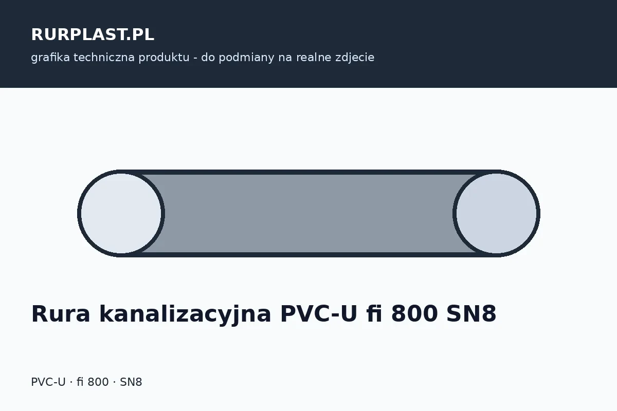 Rura kanalizacyjna PVC-U fi 800 SN8